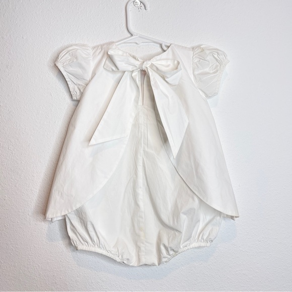 proper peony white red bow bubble christmas romper - Picture 2 of 2